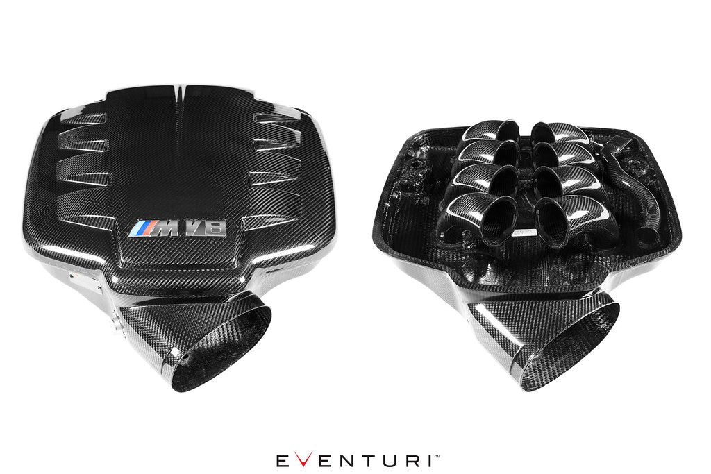 Eventuri BMW E9X M3 - Complete Black Carbon Inlet Plenum - No Emblem