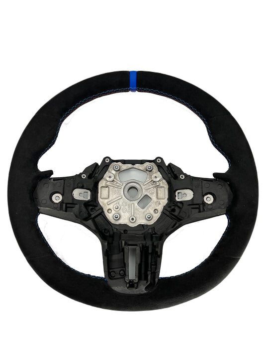 BMW G8X Series M Steering Wheel Alcantara W/Blue Stripe