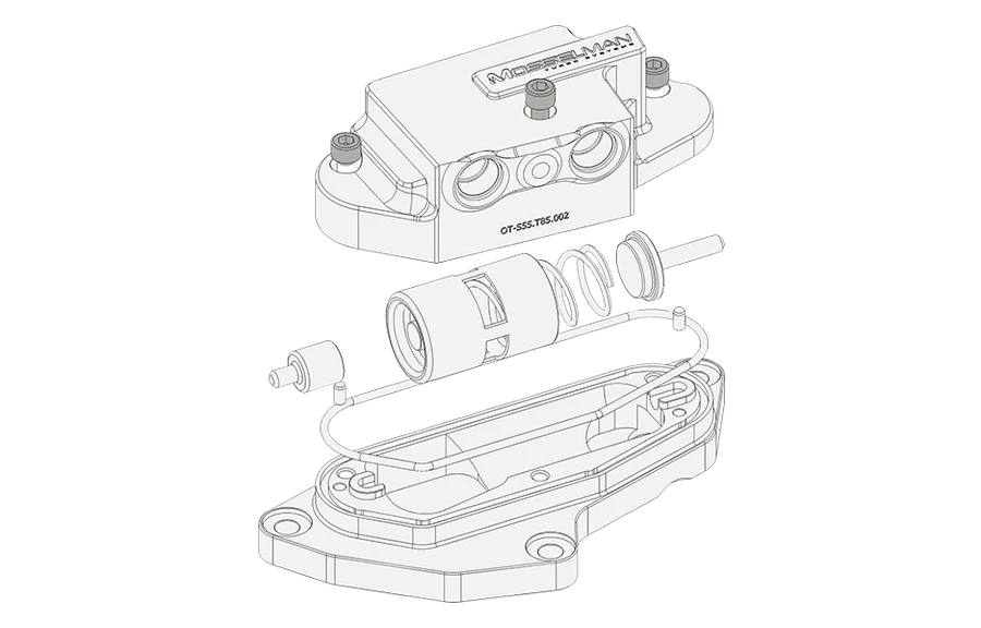 Mosselman Billet Oil Thermostat with Hardware - S55