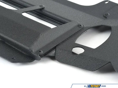 Turner Motorsport Skid Plate - Wrinkle Black Powdercoated Finish - F87 M2 Competition S55