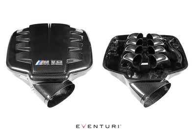 Eventuri BMW E9X M3 - Complete Black Carbon Inlet Plenum - No Emblem